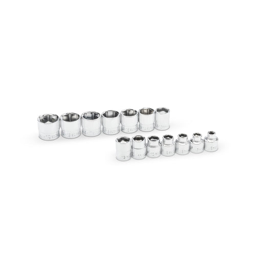 GearWrench 81396 14 Piece 3/8" Drive 6 Point Stubby Socket Set Metric - 4