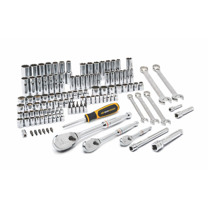 GearWrench 83001D 118 Pc. 1/4", 3/8" & 1/2" Drive 6 & 12 Point Standard & Deep SAE/Metric Mechanics Tool Set