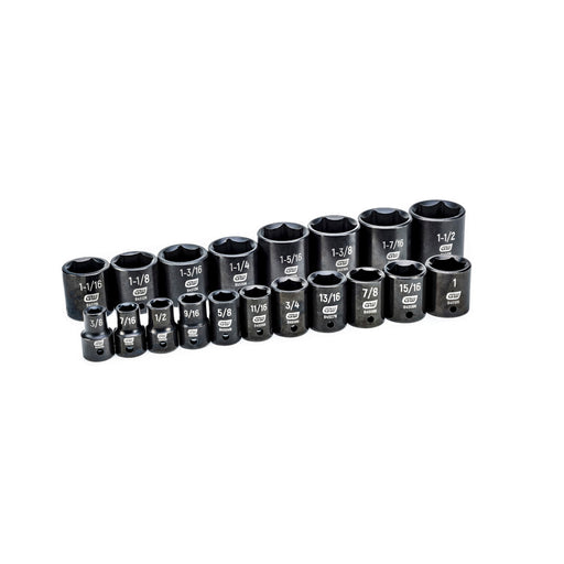 GearWrench 84932N 19 Pc. 1/2" Drive 6 Point Standard Impact SAE Socket Set - 2