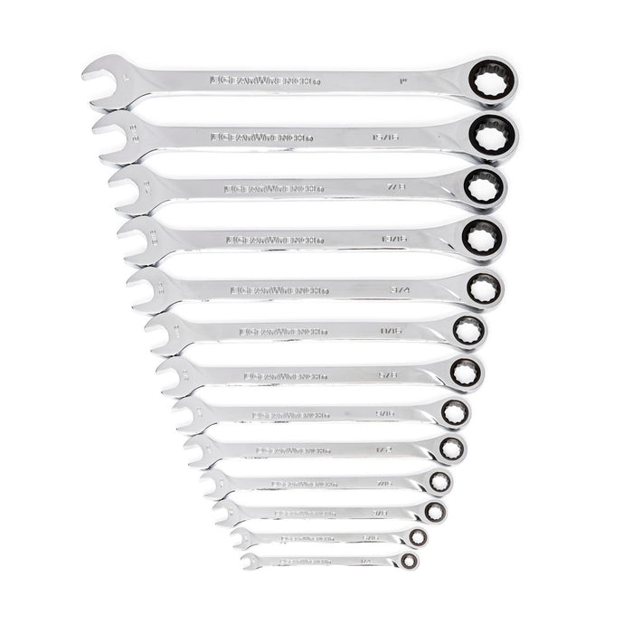 GearWrench 85199 13 Pc. 72-Tooth 12 Point XL Ratcheting Combination SAE Wrench Set - 3