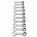 GearWrench 9520D 10 Pc. 72-Tooth 12 Point Stubby Ratcheting Combination Metric Wrench Set