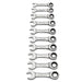 GearWrench 9520D 10 Pc. 72-Tooth 12 Point Stubby Ratcheting Combination Metric Wrench Set - 2