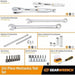 GearWrench 80966 243 Pc. 6 Point Mechanics Tool Set in 3 Drawer Storage Box - 2