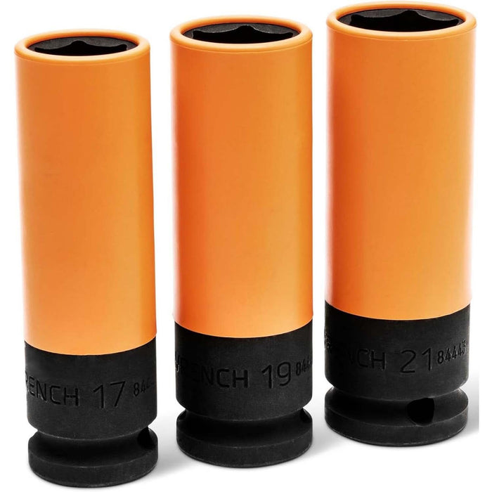 GearWrench 84946 3 Pc. 1/2" Drive High-Strength Wheel Protector Impact Metric Socket Set - 4