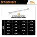 Gearwrench GWMSCWL12SAE 19 Piece 12 Point Long Pattern Combination SAE Wrench Set - 6