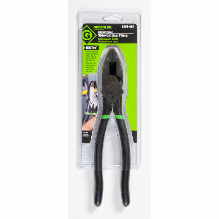 Greenlee 0151-09D High Leverage Side-Cutting Pliers 9in. dipped grip - 2