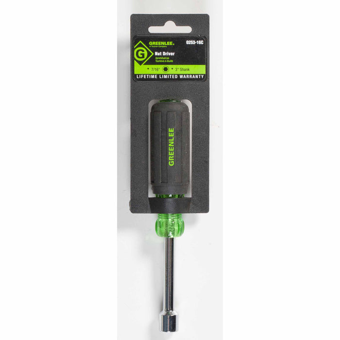 Greenlee 0253-16C Heavy-Duty Nut Driver 7/16" x 3" - 2