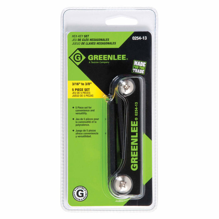 Greenlee 0254-13 5 Piece Folding Hex-Key Wrench Set - 2