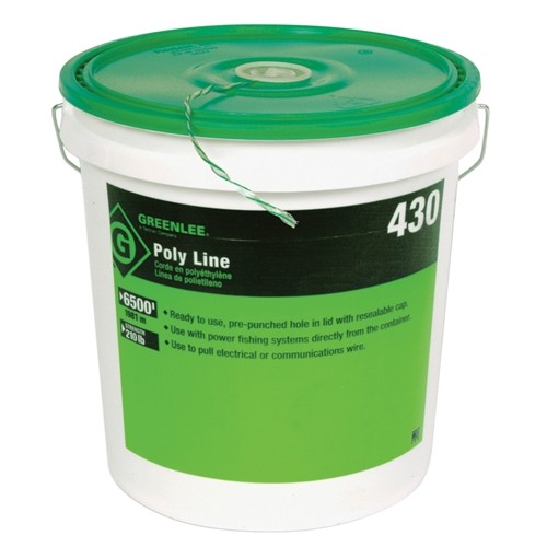 Greenlee 430 Poly Line, 6500 ft, 210 lb Breaking Strength, Green