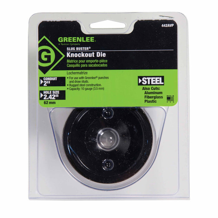 Greenlee 1432AV 3" Conduit Size Standard Round Knockout Die - 2