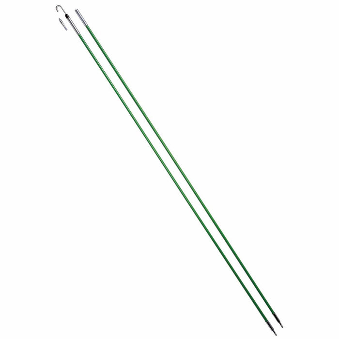 Greenlee 540-24 24' Fish Stix Kit with Bullet Nose and J Hook Threaded Tips - 4