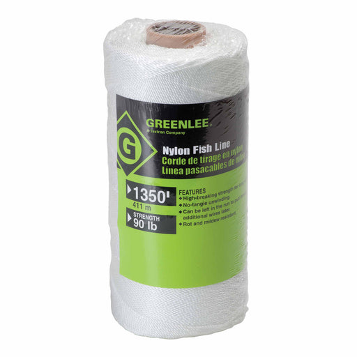 Greenlee 607 1350' Strong Lightweight Conduit Bonded Nylon Fish Line, 90 lbs Tensile