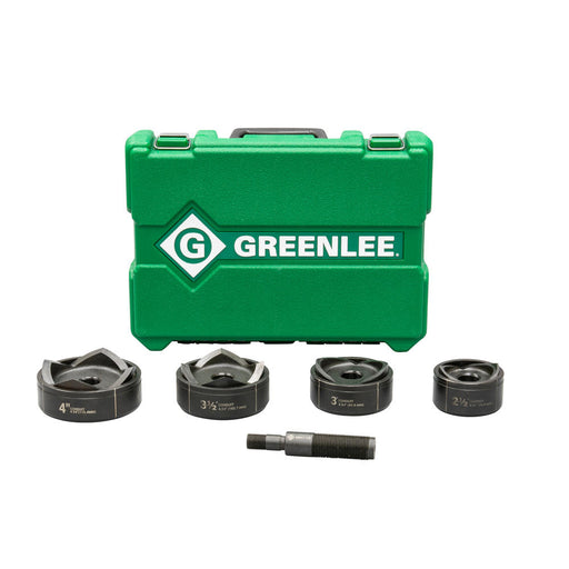 Greenlee 7304 2-1/2" - 4" Conduit Size Standard Round Knockout Punch Kit