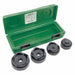 Greenlee 7304 2-1/2" - 4" Conduit Size Standard Round Knockout Punch Kit - 3