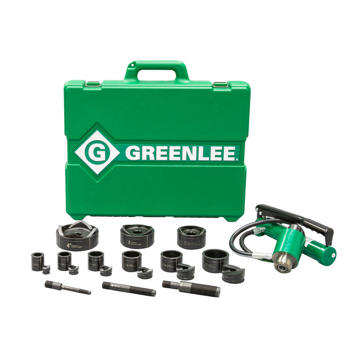 Greenlee 7309SB 11-Ton Hydraulic Knockout Kit Hand Pump, Slug-Buster 1/2" - 3", 4"