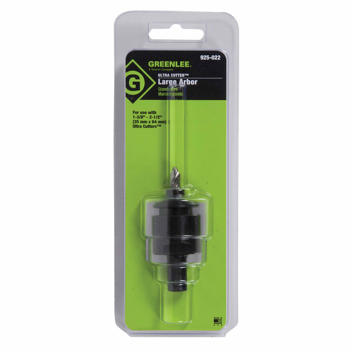 Greenlee 925-022 Large Arbor with Pilot drill for 1-3/8" to 2-1/2" Size Cutter - 3