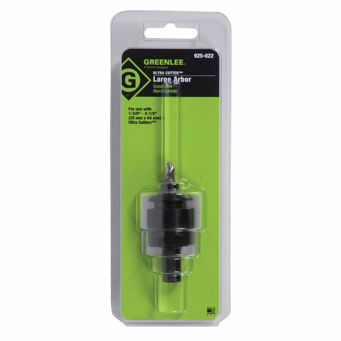 Greenlee 925-022 Large Arbor with Pilot drill for 1-3/8" to 2-1/2" Size Cutter - 3