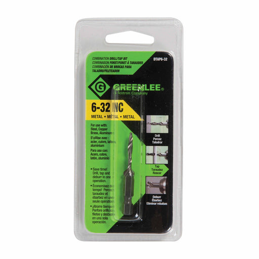 Greenlee DTAP6-32 DRILL/TAP, 6-32. - 2