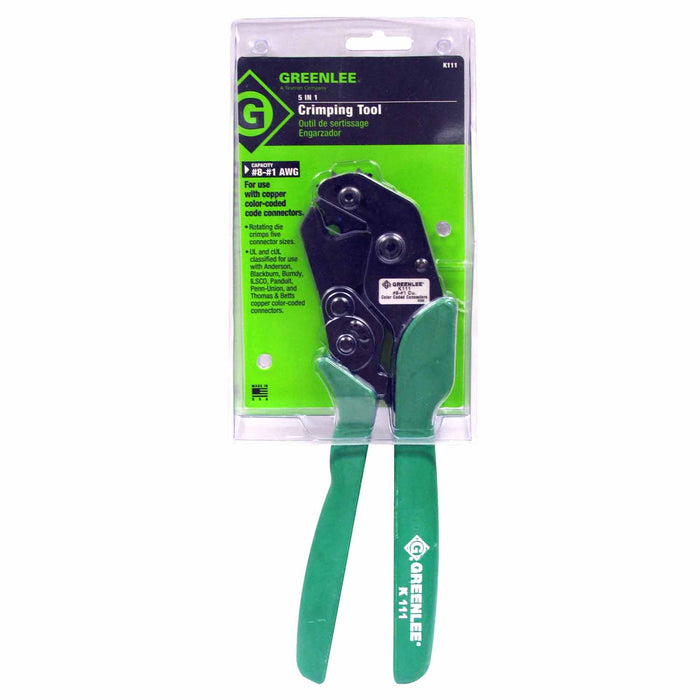 Greenlee K111 8-1 AWG Crimping Tool - 3