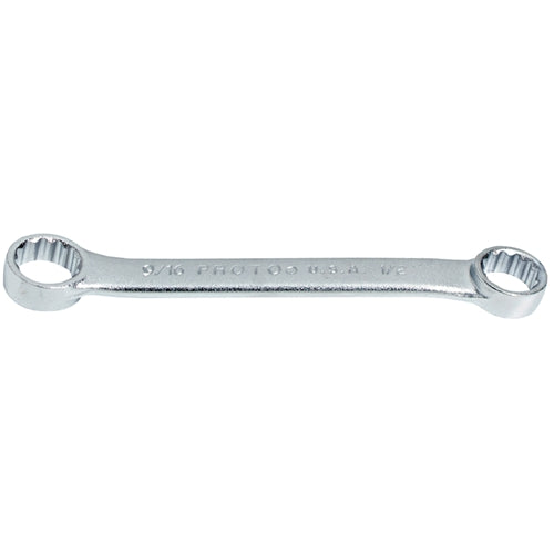 Proto J1120 Short Satin Finish SAE 5/16", 3/8" Double Box Wrench, 12 Point