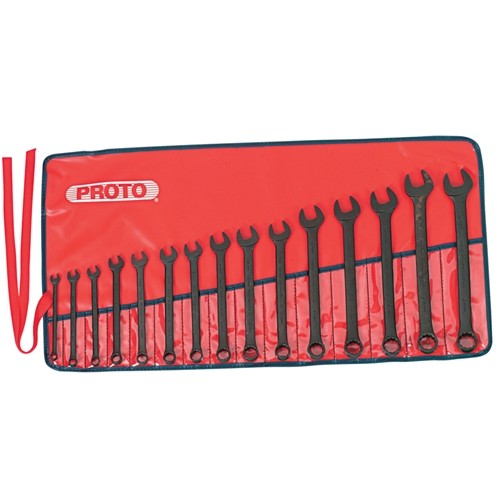 Proto J1200F-MBASD 15 Pc. Metric ProtoBlack™ Combination ASD Wrench Set - 12 Point