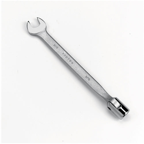 Proto J1270-18 Satin Finish SAE 9/16" Combination Flex Head Wrench, 12 Point