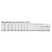 Proto J52207 3/8 Drive 18 Pc. Metric Deep Socket Set - 12 Point