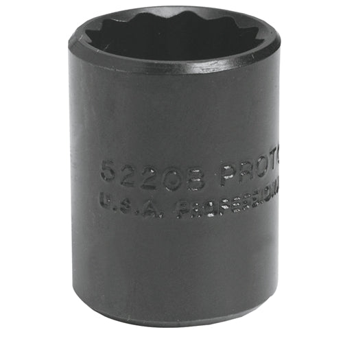 Proto J5220B 3/8" Drive Black Oxide Socket, 5/8" 12 Point,