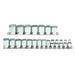 Proto J52215-TT Tether-Ready 3/8" Drive 21 Piece Metric Socket Set - 12 Point