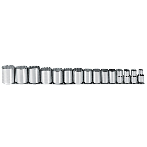 Proto  J54114 1/2" Drive 15 Piece Socket Set - 12 Point