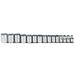 Proto  J54114 1/2" Drive 15 Piece Socket Set - 12 Point