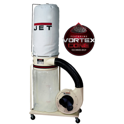 Jet JT9-708658K DC-1100VX-5M Dust Collector, 1.5HP 1PH 115/230V, 5-Micron Bag Filter Kit