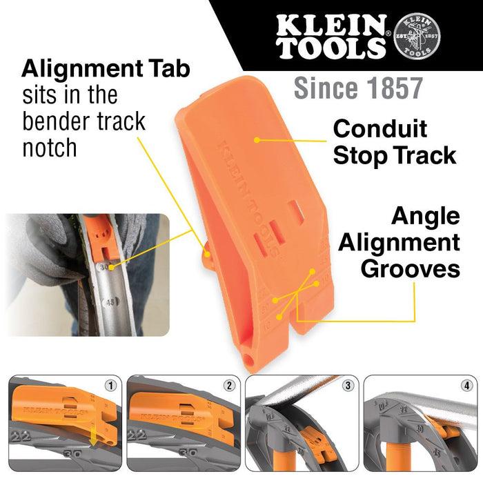 Klein 51605 Iron Conduit Bender Full Assembly, 1" EMT with Angle Setter - 7