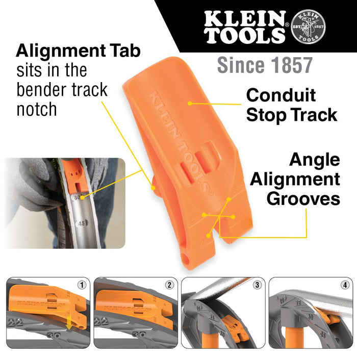 Klein 51607 Aluminum Conduit Bender Full Assembly, 3/4" EMT with Angle Setter - 7