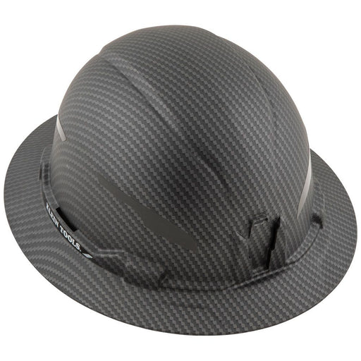 Klein 60345 Hard Hat, Premium KARBN Pattern, Non-Vented Full Brim, Class E - 2