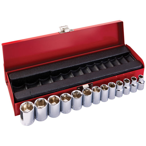 Klein Tools 65506 3/8" Drive Socket Set, Metric, 13-Piece