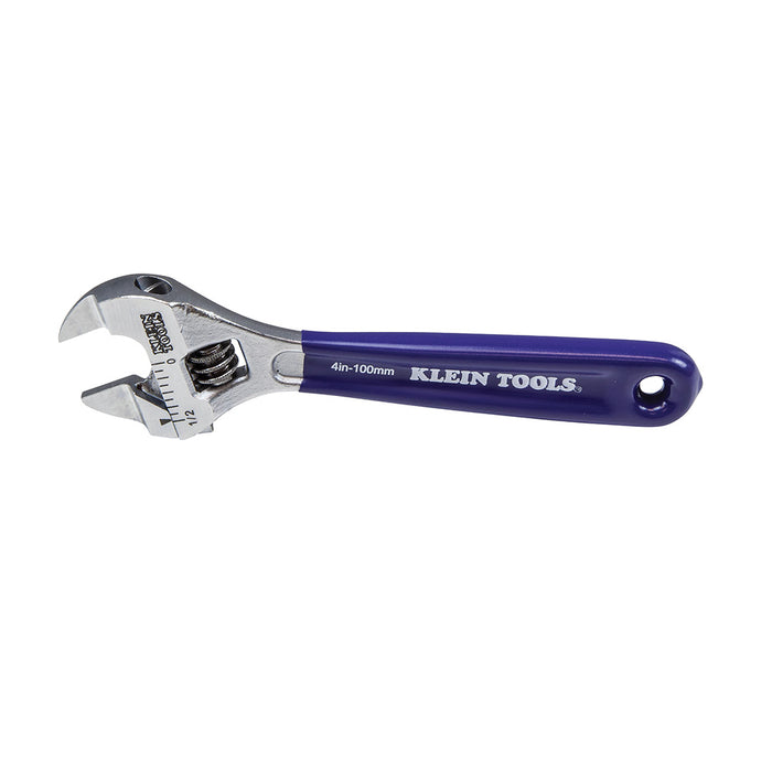 Klein D86932 Slim-Jaw Adjustable Wrench, 4"