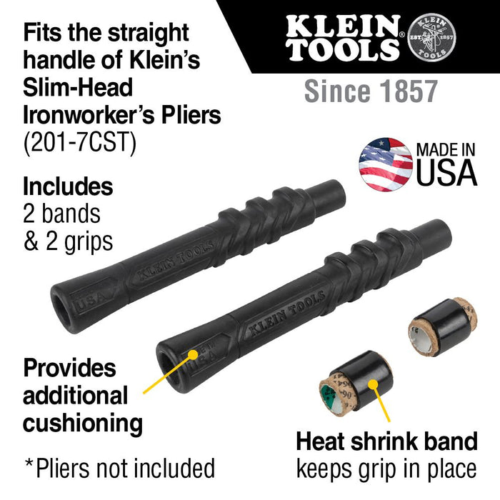 Klein M200ST Comfort Grip Kit for Slim-Head Ironworker's Pliers, 2-Pack - 5