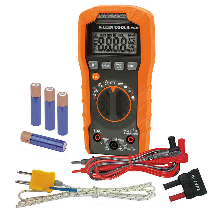 Klein Tools MM400 Digital Multimeter, Auto-Ranging, 600V - 2