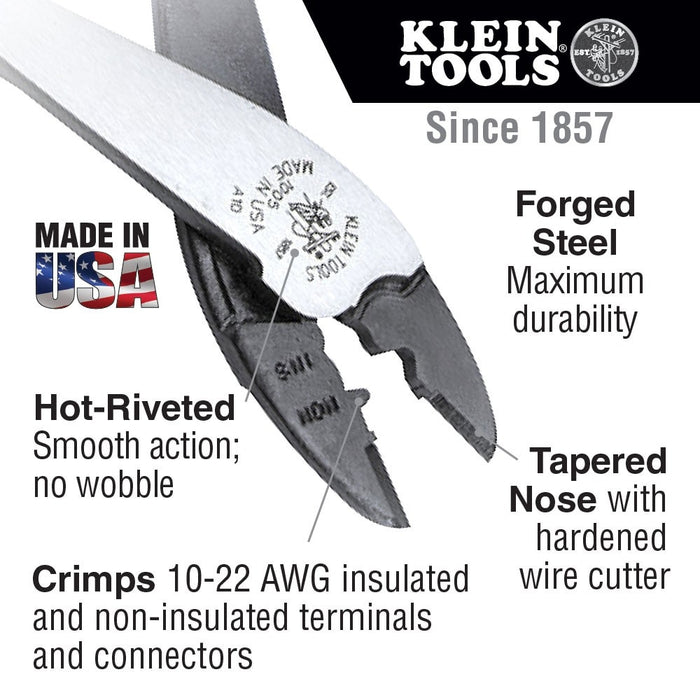 Klein 1005 Crimping and Cutting Tool for Connectors - 7