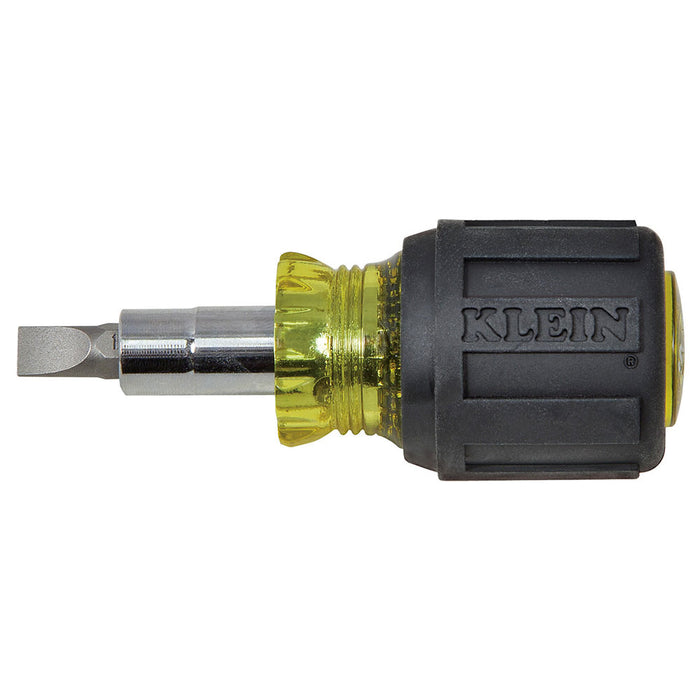 Klein Tools 32561 Multi-Bit Screwdriver / Nut Driver, 6-in-1, Stubby, Ph, Sl Bits