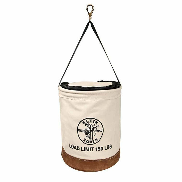 Klein Tools 5104CLR17 Heavy Duty Top Closing Canvas Bucket, 17 Inch (150 lb Load Rated)