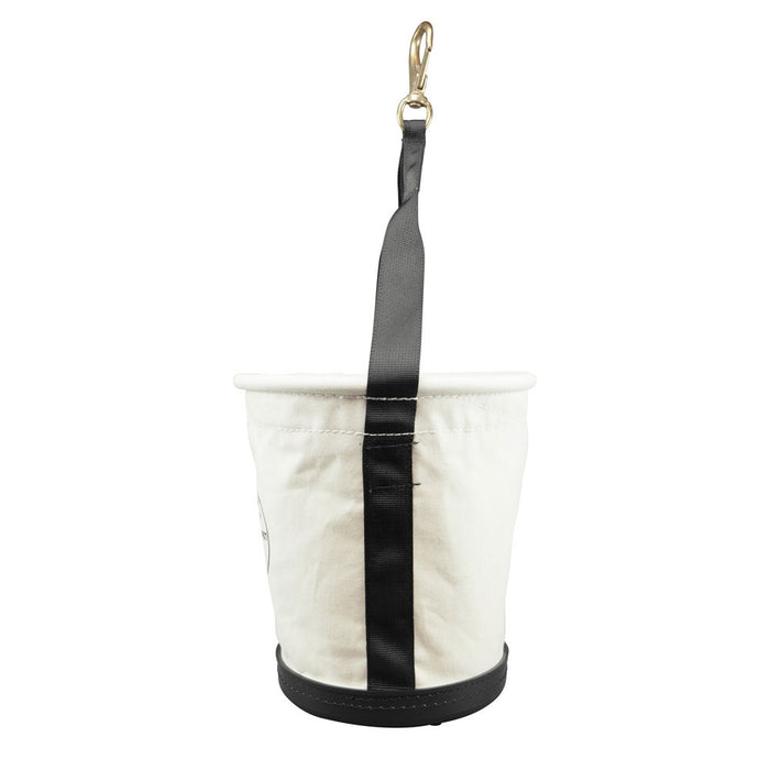 Klein Tools 5113S Tapered-Wall Bucket with Swivel Snap Hook, Canvas - 3