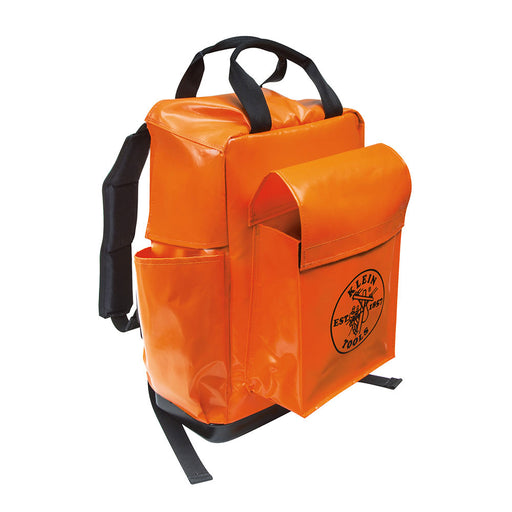 Klein Tools 5185ORA Lineman Backpack, Orange - 2