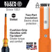 Klein Tools 602-4-INS 1/4" Cabinet Tip Insulated Screwdriver, 4" - 5