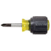 Klein Tools 603-1 Stubby Screwdriver, #2 Phillips, 1-1/2" Shank