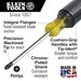 Klein Tools 603-1 Stubby Screwdriver, #2 Phillips, 1-1/2" Shank - 2