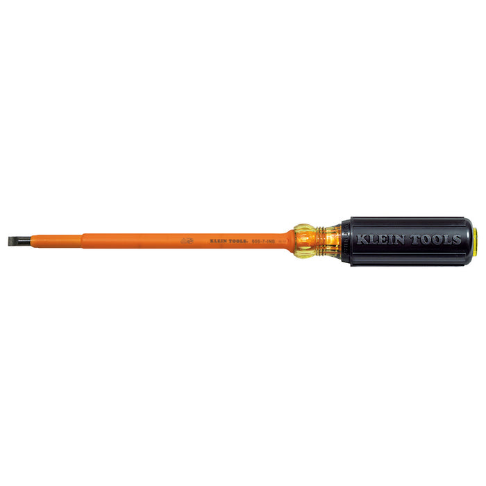 Klein Tools 605-7-INS Insulated 1/4" Cabinet Tip Screwdriver, 7"