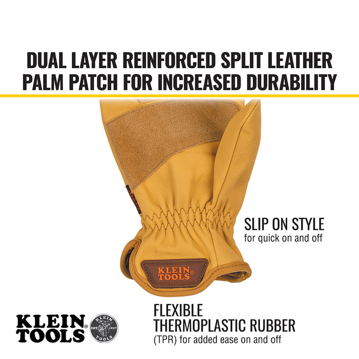 Klein 60603 Cowhide Leather Gloves, Medium - 3