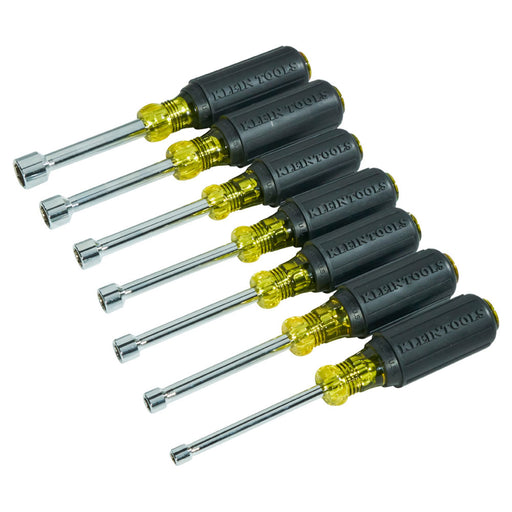 Klein Tools 631M Magnetic Nut Driver Set 3" Shaft, 7 Piece